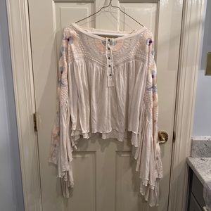 free people flowy embroidered top